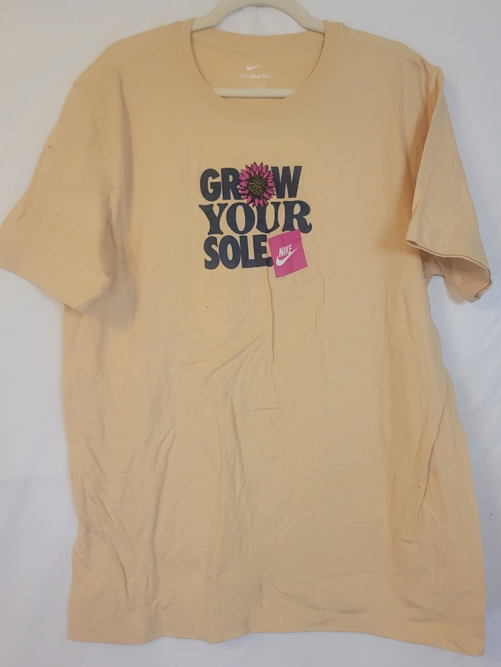 Nike Kids "Grow Your Sole" Short Sleeve Tee - Light Peach